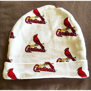 Hitwear St Louis Cardinals MLB Infant Newborn Beanie Cap Hat White Red Logo